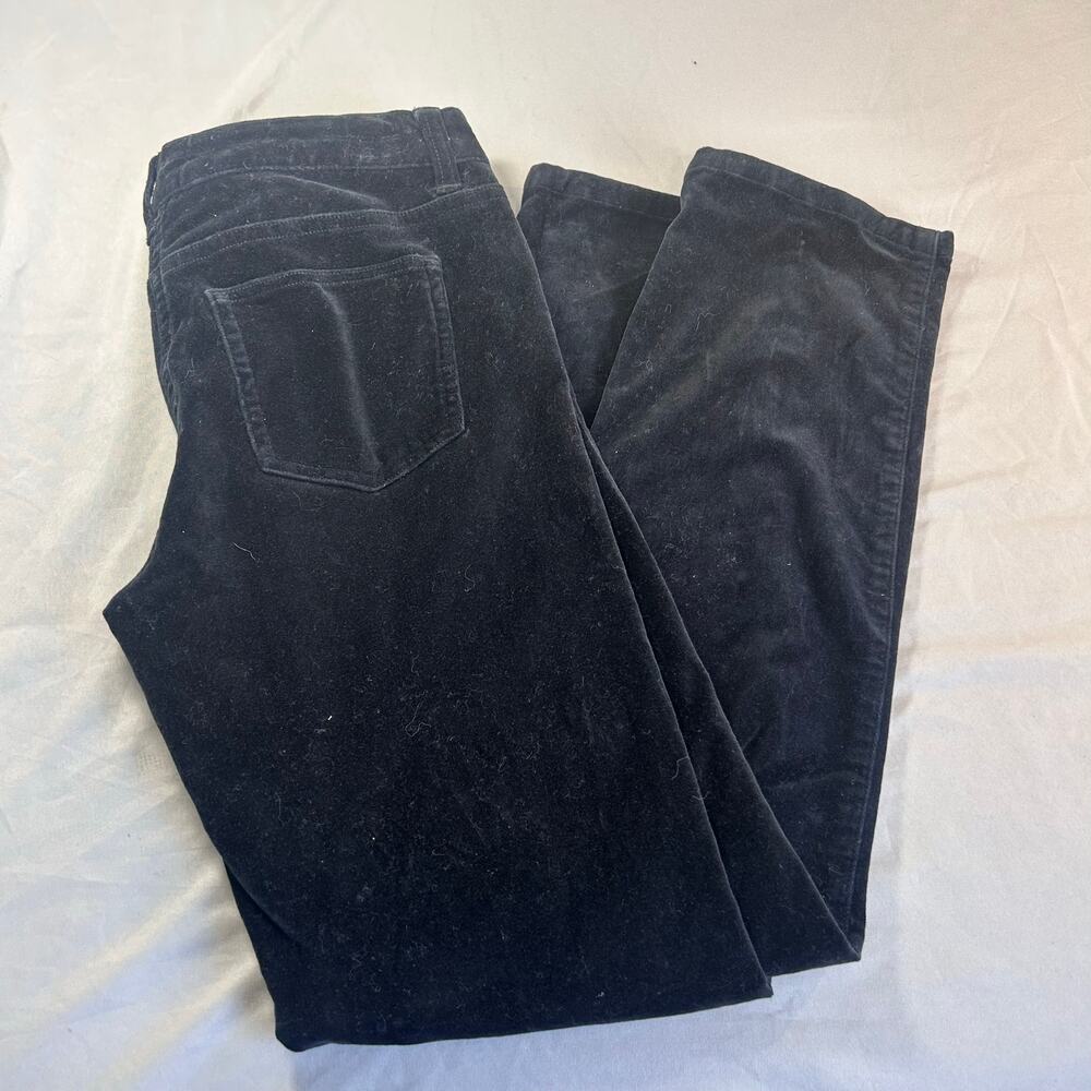 Boden Women's Black Velvet Pants size 2P slim fit